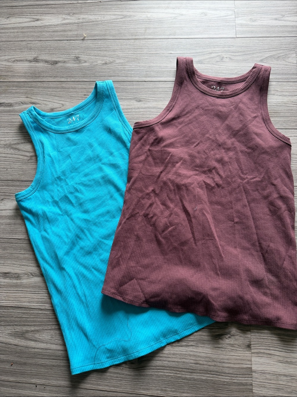 Maurice’s women’s 2-Pack Ribbed Tank Tops - Teal & Plum size XL